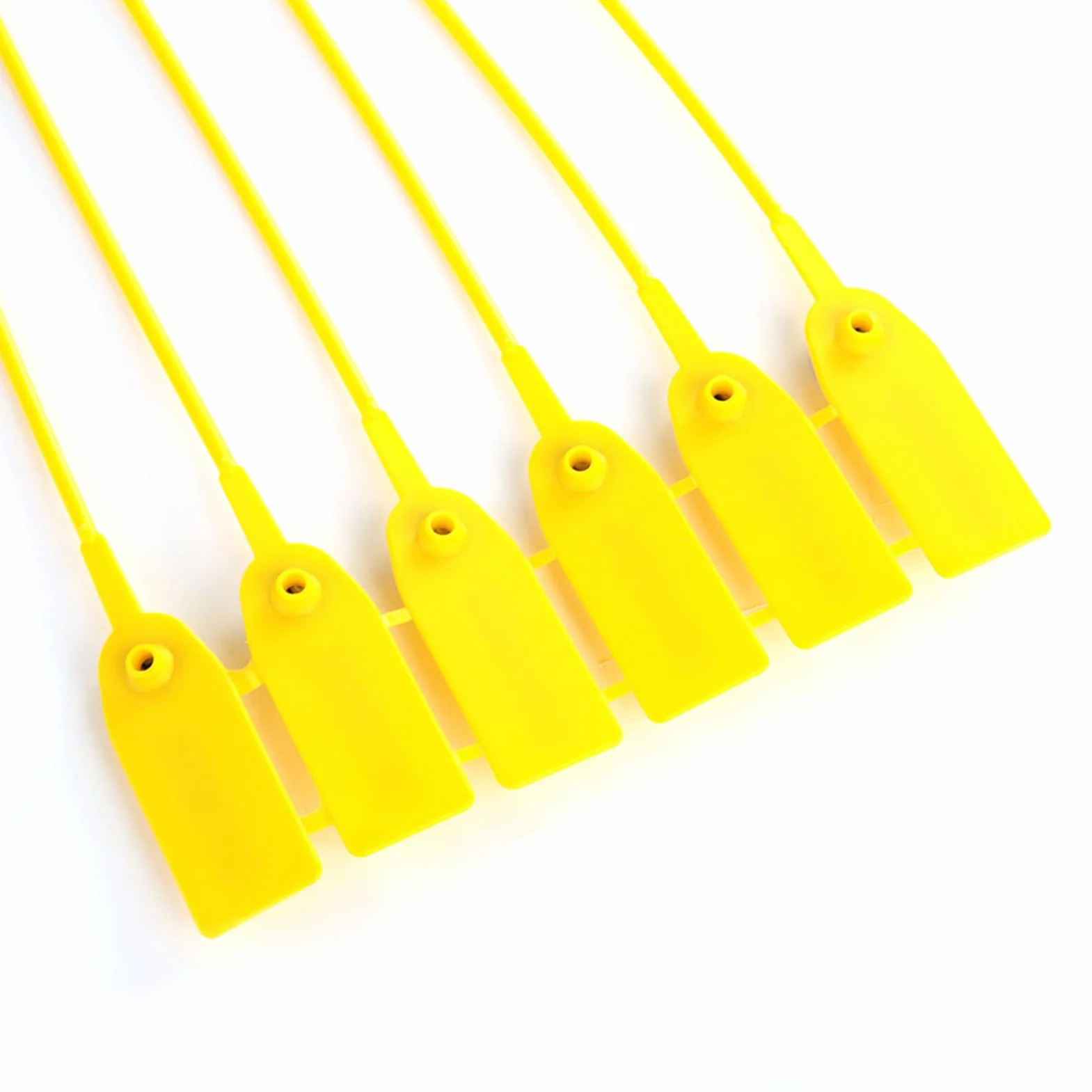 TOPINCN 100 Pz Sigilli Antimanomissione Sigilli O-Ring Pacchetto Giallo Trasporto Camion Sigillo di Sicurezza in Plastica 40 Cm Etichetta Fascette con Numero