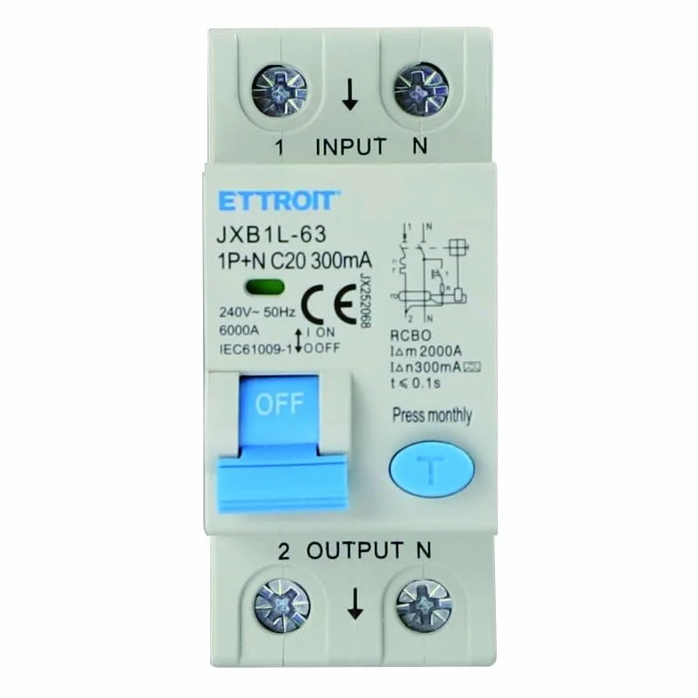 Interruttore Magnetotermico Differenziale 1P+N 20A 300mA 220V-6KA CLASSE A 2 MODULI 300mA per Guida DIN - Protezione Circuiti e Sicurezza Impianti