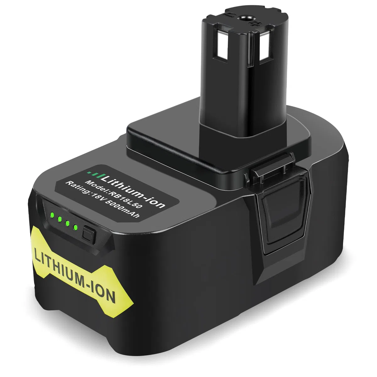 ASUNCELL Batteria agli ioni di litio da 18 V 5,0 Ah per Ryobi One +, batteria agli ioni di litio per Ryobi BPL-1815 BPL-1820G BPL1820 BPL18151 P102 P103 P104 P105 P106 P107 P108