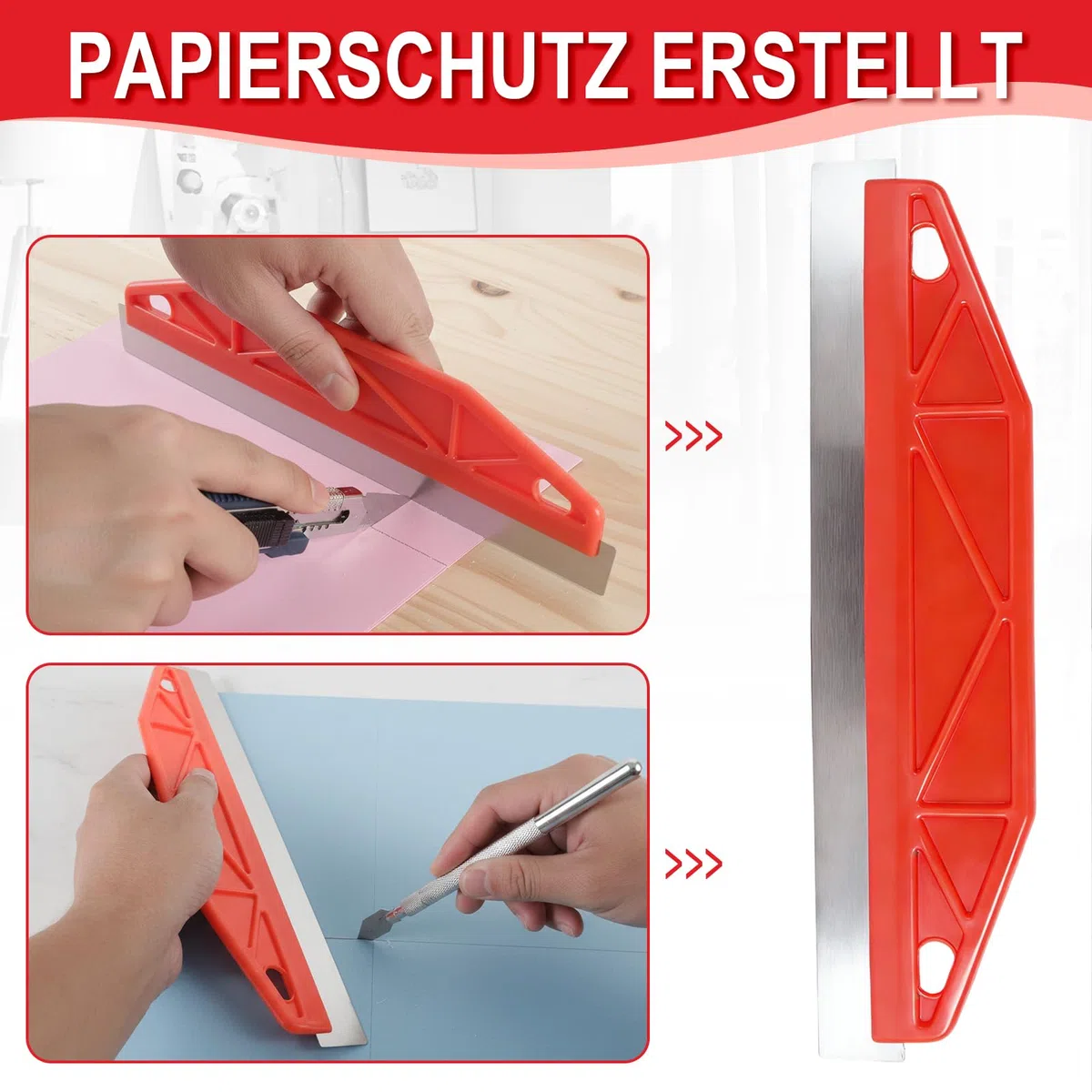4 pezzi per bordi colorati, strumento perfetto per pittura, con 2 cuscinetti di ricambio, pennelli, copertura di protezione della vernice, per ottenere bordi impeccabili su pareti, soffitti, angoli