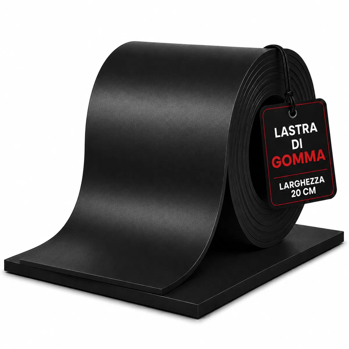 pavimento gommato antivibranti gomma larghezza 20 cm x lunghezza 1m, spessore 2mm rotolo gomma antiscivolo per tappeto garage, tappeto caucho antivibrazioni, caucho per tavolo da lavoro