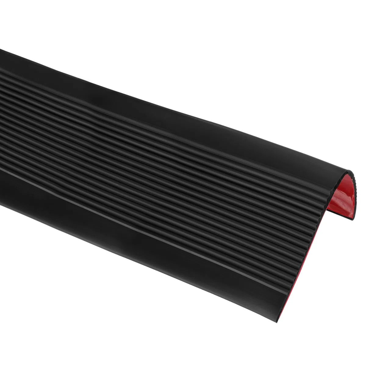 QUARKZMAN 1 Metro Profilo Per Gradini, Vinile Antiscivolo Autoadesivo Protezione Bordo Gradino Scalini Impermeabile Rifinitura Per Pavimenti Interni E Esterni (7.6cm x 3.5cm, Nero)