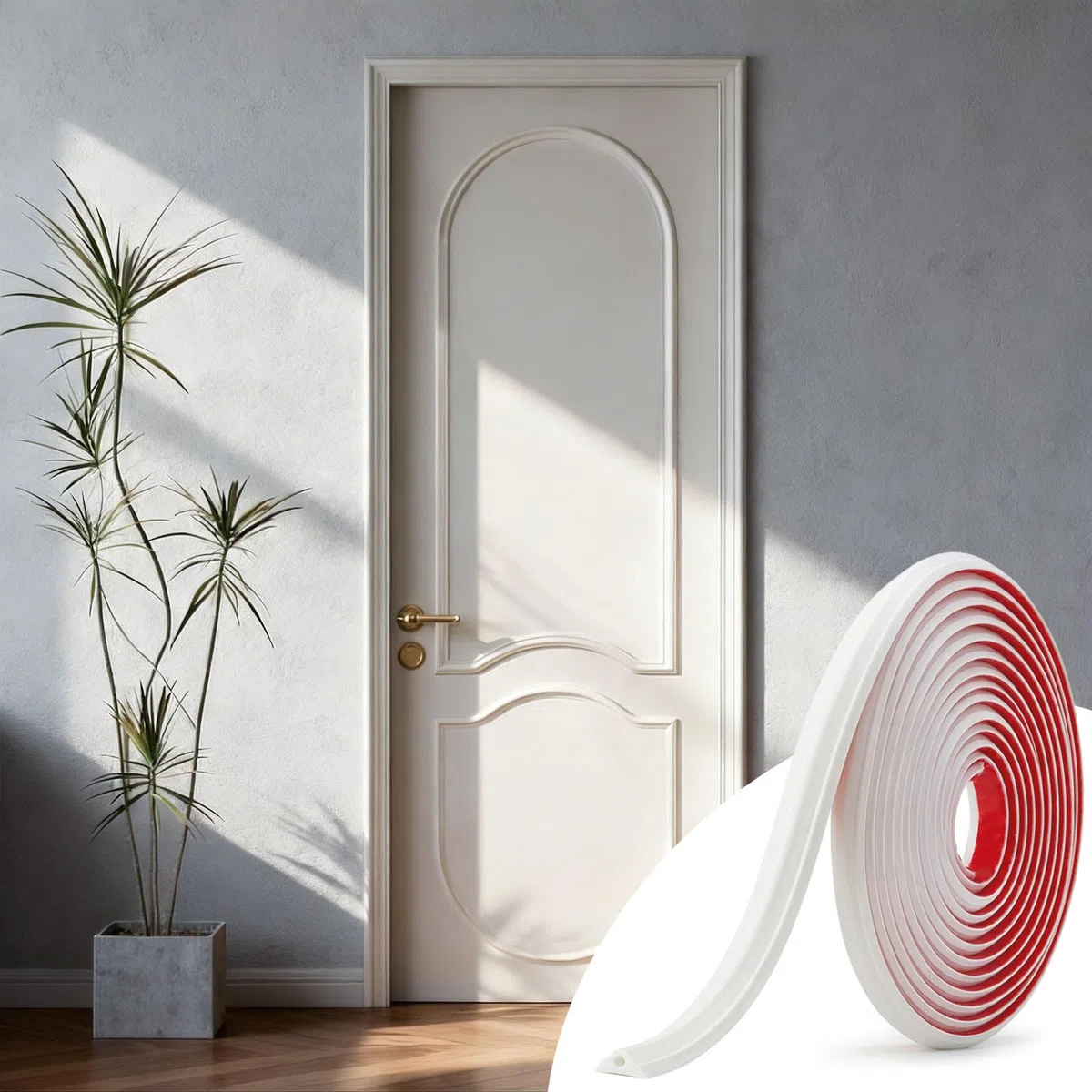 6,1 m Modanatura da Parete Autoadesiva Flessibile, Peel and Stick Modanatura Decorativa in TPE, Bordo Decorativo per Specchio Porta Armadio Cornice, Bianco