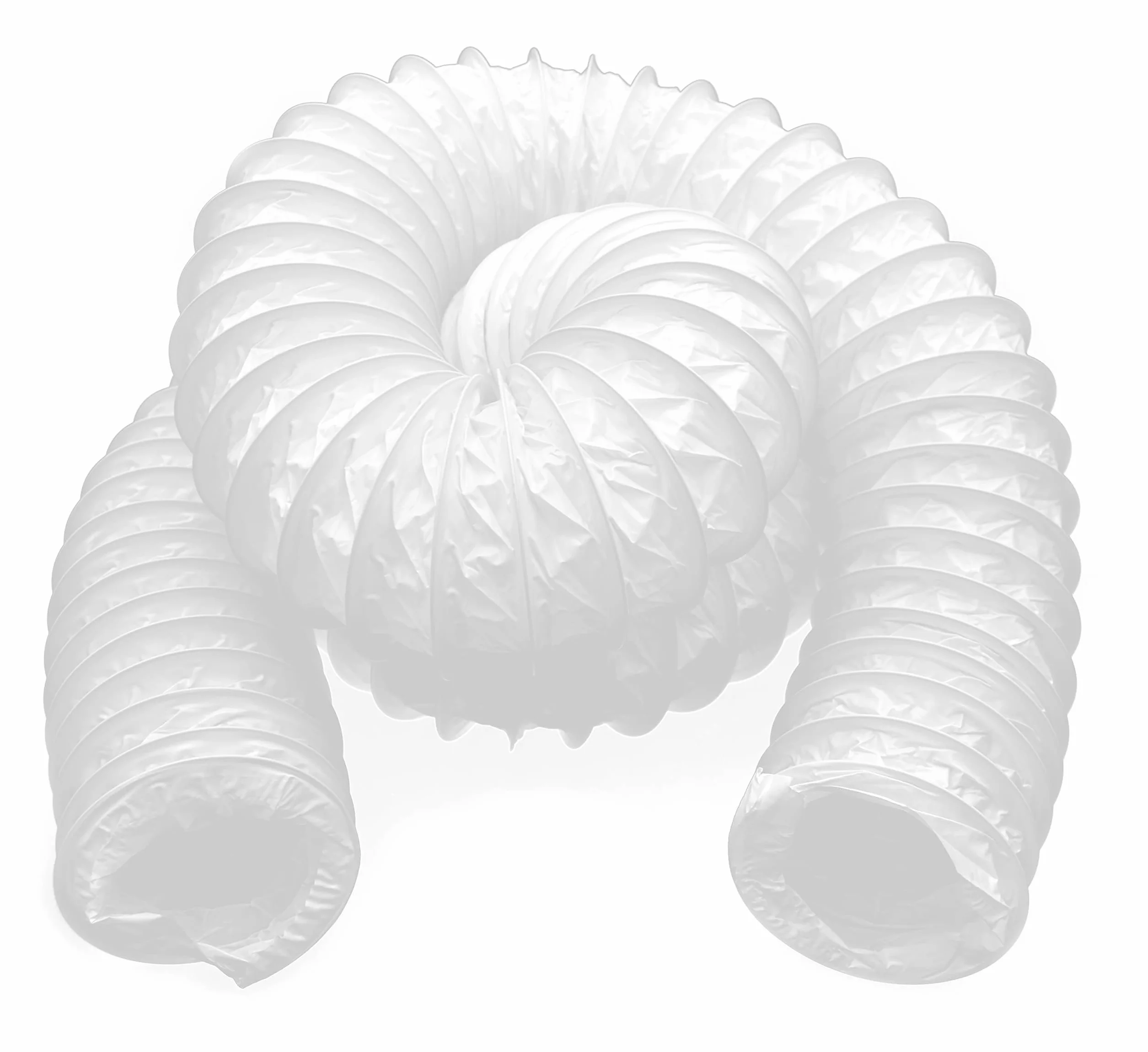H&C VENT Tubo flessibile in PVC di scarico Ø 160 mm diametro tubo – HVAC 3 m lunghezza massima condotto dell'aria – uscita ventilazione tubo flessibile per aria condizionata, sistema di alimentazione