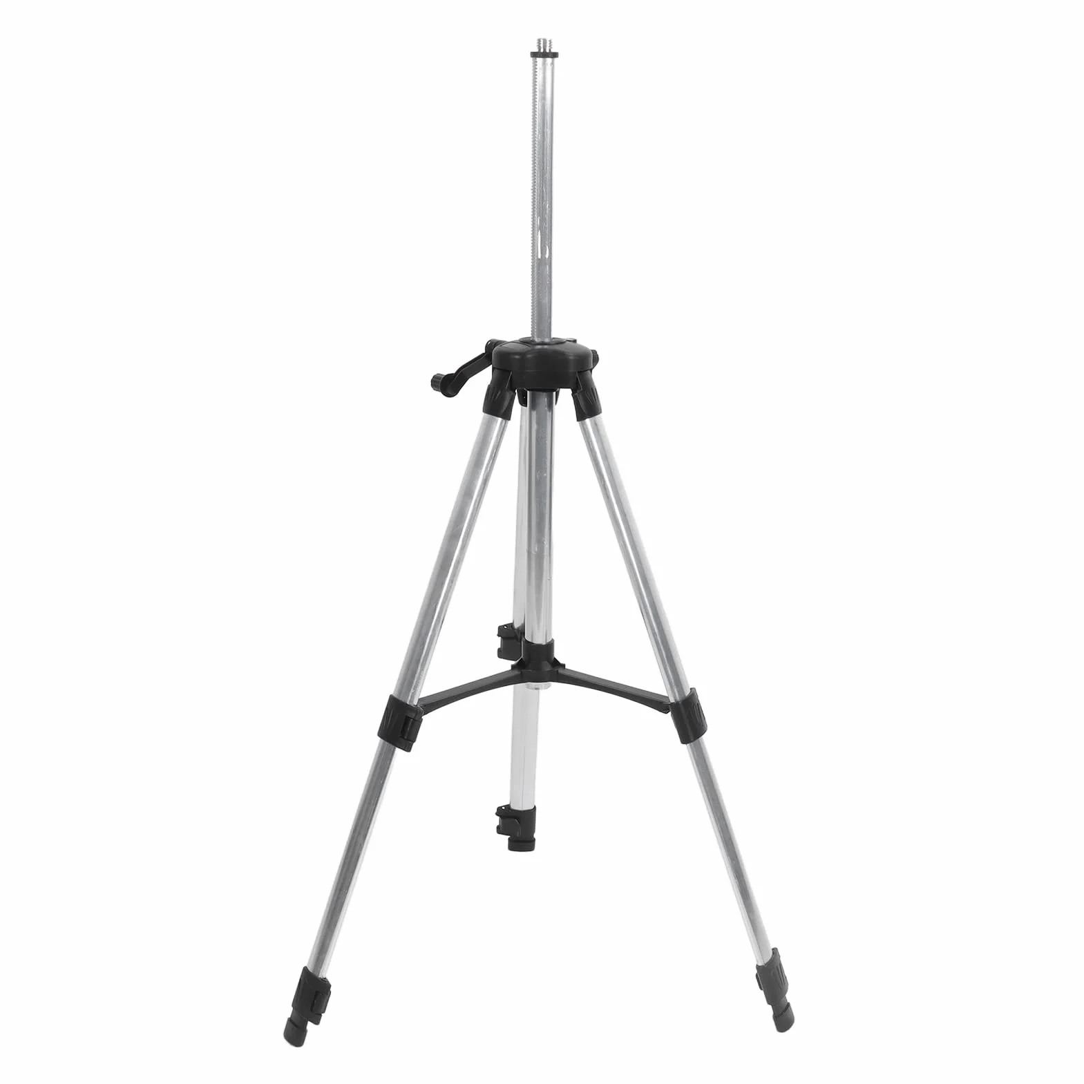 Treppiede per Livella, Treppiede in Alluminio Allungabile da 4,9 Piedi con Livella a Bolla, Gambe Pieghevoli, Piedini Antiscivolo, Custodia per il Trasporto