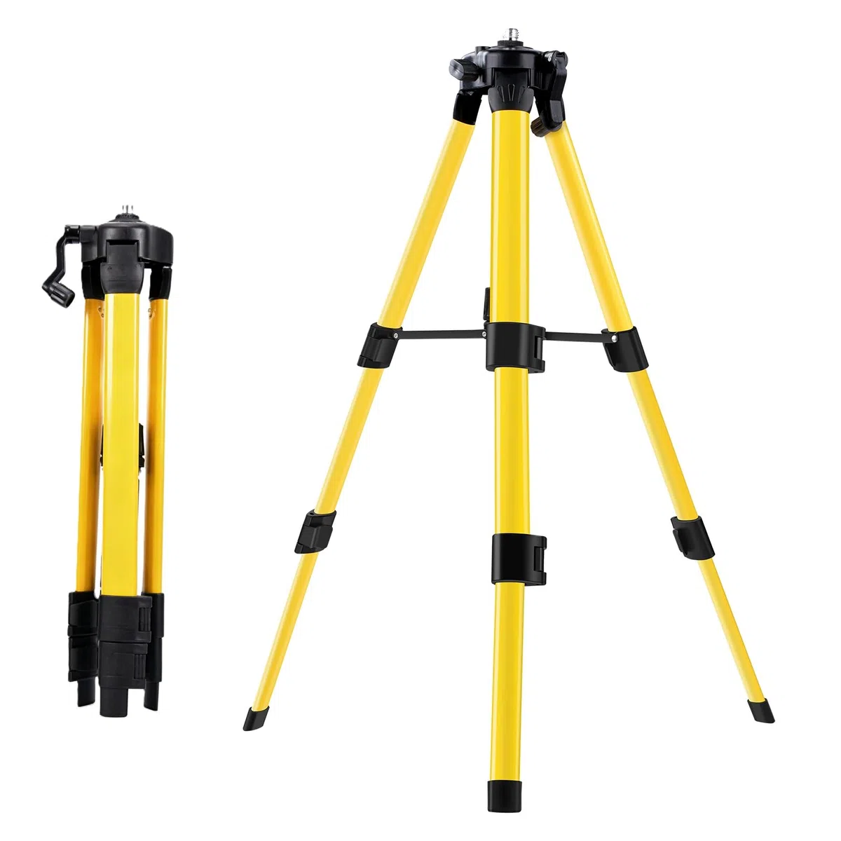 Treppiede per Livella Laser, Treppiedi Telescopico, 1m Supporto Regolabile per Livella Laser Autolivellante, Attacco Filettato da 5/8" per Vari Strumenti