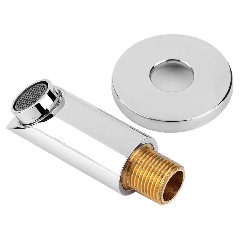 ZPSHYD Beccuccio per vasca, rubinetto vasca da bagno G1/2in Filettatura in rame Rotondo Installazione a scomparsa Rubinetto doccia pannello Accessorio