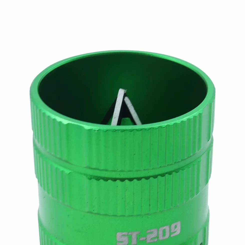 POFET Alesatore per Tubi, sbavatore in Lega di Alluminio, alesatore Universale per sbavatura Esterna Interna 6-38 mm per plastica, Tubi di Rame, Metallo, Legno (Verde)
