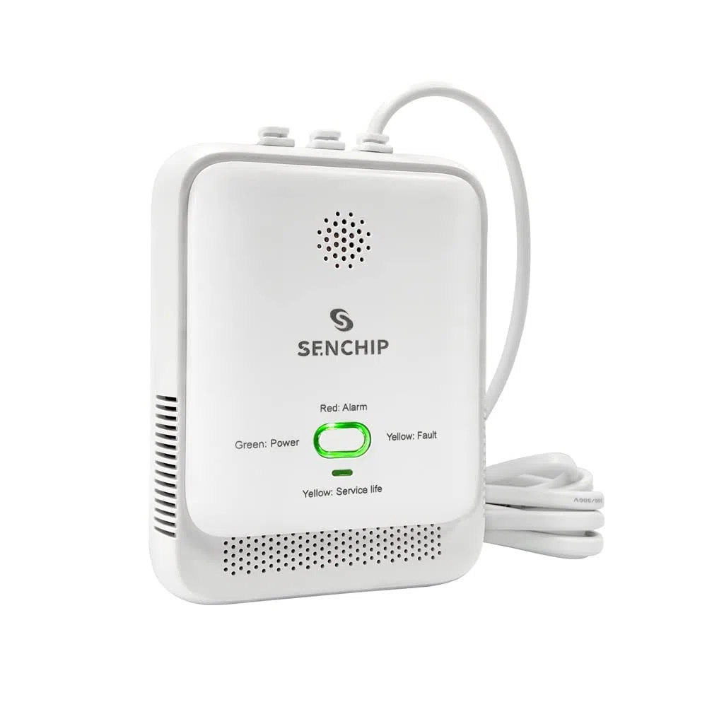 Allarme Fughe Gas con Rilevatore per Gas Naturale (Metano) e GPL (Propano/Butano) - 230V a Plug-in - Protezione per Cucina, Garage, Camper