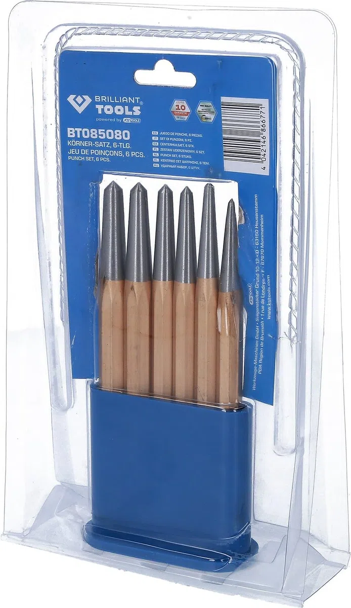 BRILLIANT TOOLS BT085080 Serie di bulini, 6 pz [Powered by KS TOOLS]