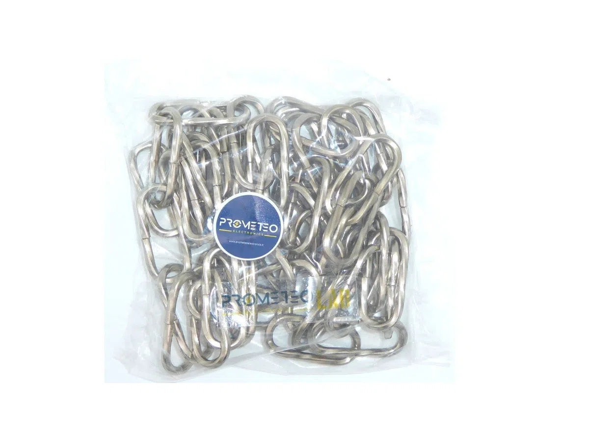 2mt catena ritorta cromata per lampadario Filo 3,5mm Maglia 45x20mm