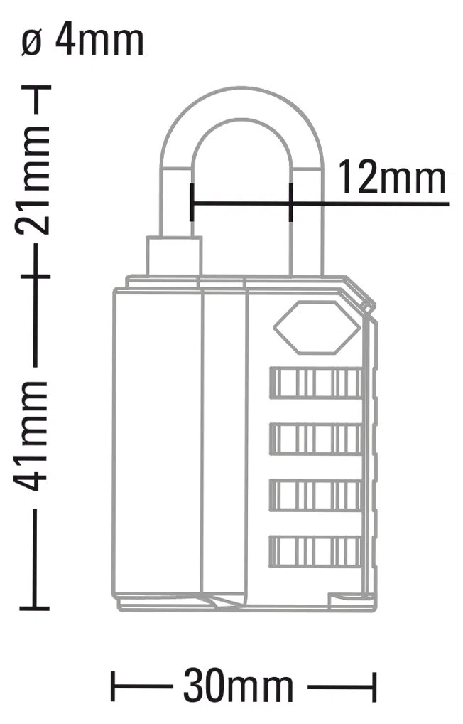 Stanley S742-058 Lucchetto da Viaggio, Combinazione a 4 Cifre, Arco Acciaio 30 mm, Tsa, Indicatore di Sicurezza in Zinco, per Zaini, Borse, Valigie, Borse Sportive, Rosso