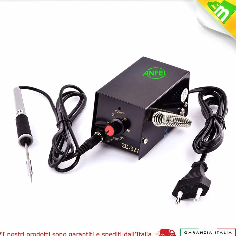 ZD-927 STAZIONE SALDANTE PROFESSIONALE CON 3 PUNTE INCLUSE COMPATTA 8W CON STILO SALDATORE A STAGNO PER CIRCUITI ELETTRONICI ELETTRONICA PUNTA ULTRA FINE