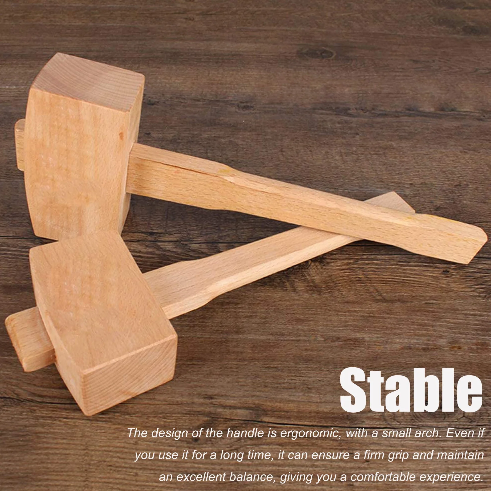Mazzuolo di Legno Maniglia Martello Da Maglio In Legno Di Faggio Martello da falegname da legno da lavoro Strumento martello da falegname professionale Per Fai da te Strumento 245 mm