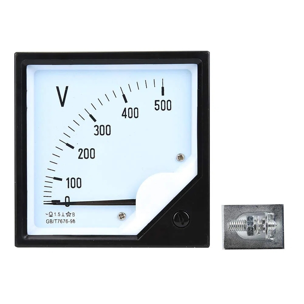 Voltmetro Analogico 230v Wechselstrom, Voltmetro AC 0 500V per Dispositivi di Controllo Elettronici Analogici Misuratore di Tensione a Pannello Quadrato Analogico