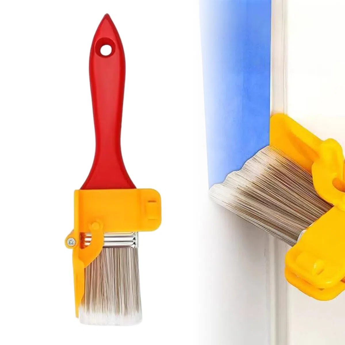 Strumento per molatura vernice Pennello per bordi portatile da 8 pollici Strumento per pittura senza perdita di bordi per pareti, finestre, angoli, battiscopa, verniciatura di rifiniture, battiscopa