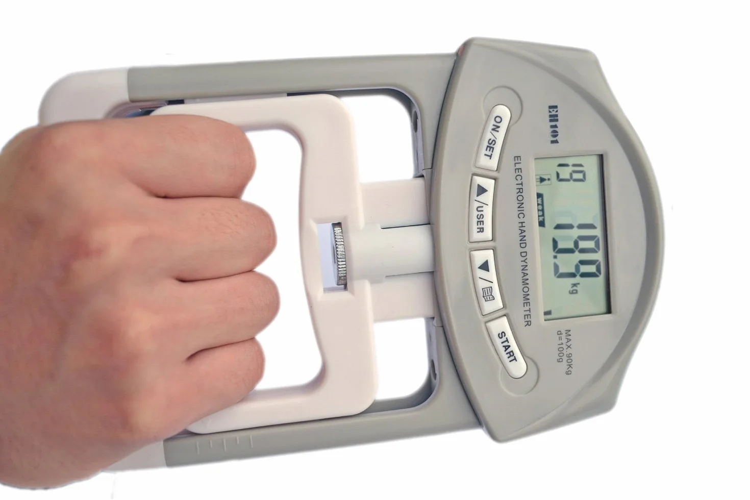 200lbs/90 Kg digitale a mano dinamometro Grip Forza Misurazione Meter Auto di mano presa Elettronica dinamometro Meter Dinamometro Digitale a Mano Misuratore di Forza