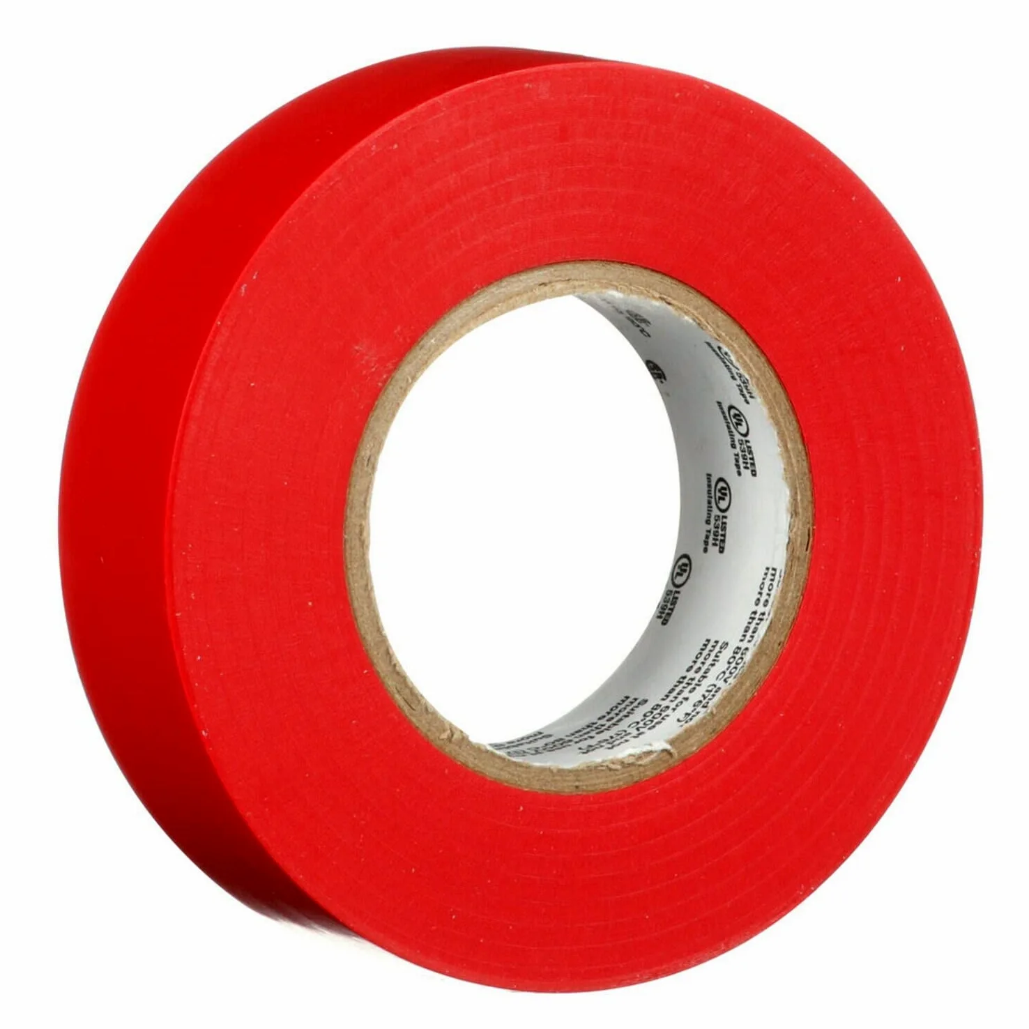 3M Temflex Nastro elettrico in vinile 165, rosso, 19 mm x 25 m, confezione da 10 rotoli