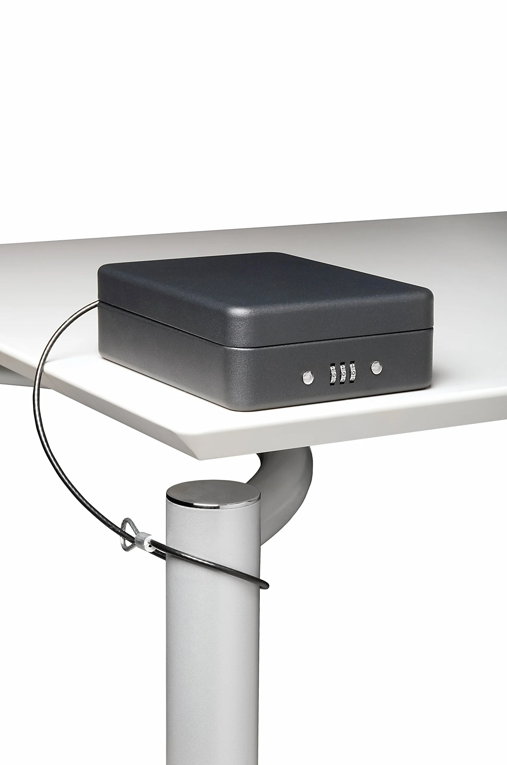 ARREGUI Private C9427 Cassetta di sicurezza con combinazione per trasportare denaro | Cassetta Portavalori in acciaio con fissaggio mediante cavo | Cassaforte portatile de 15 cm di larghezza | Nero