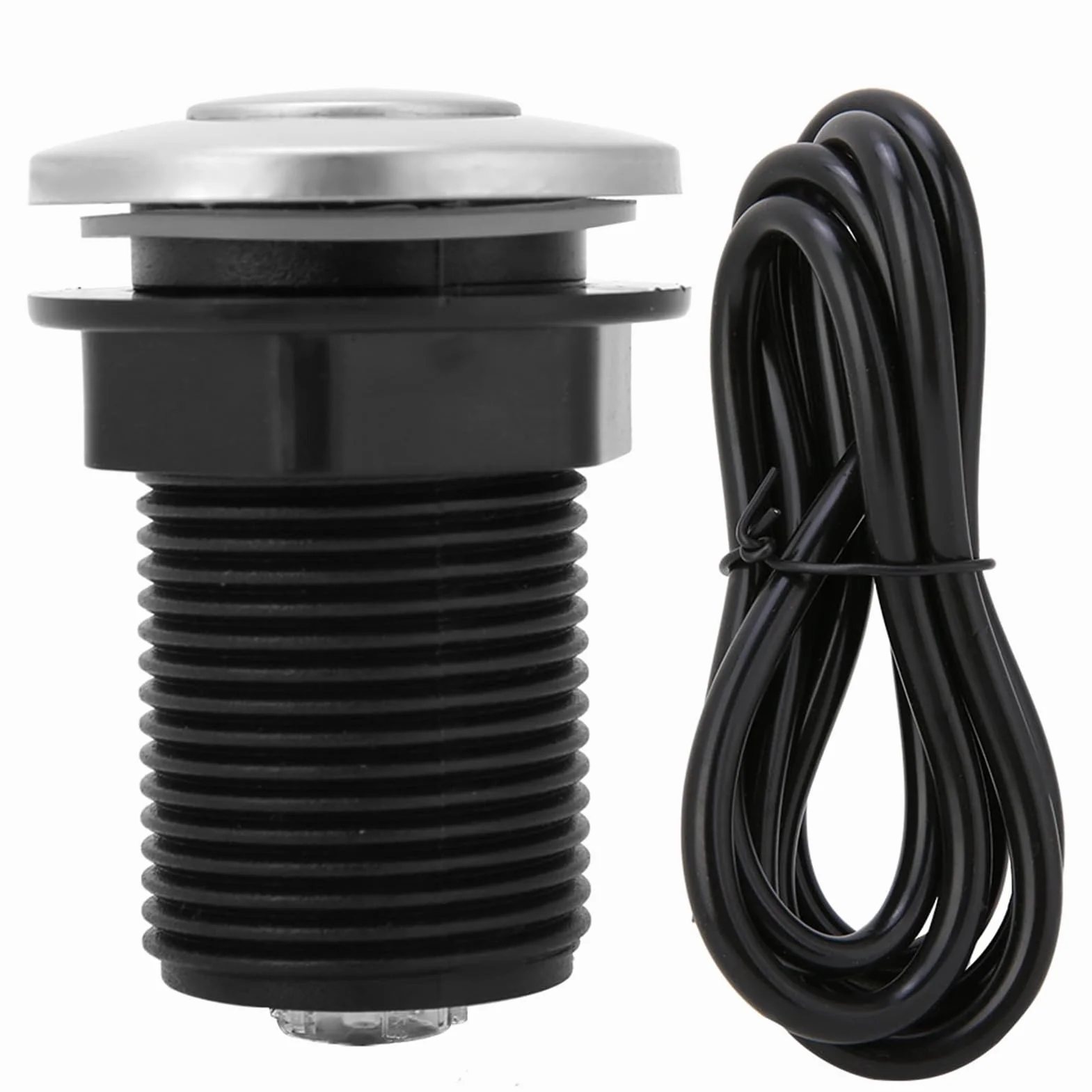 Interruttore dell'aria per lo Smaltimento dei Rifiuti, 32 mm Pulsante in Acciaio Inox, Interruttore dell'aria, Tritarifiuti e Vasca da Bagno