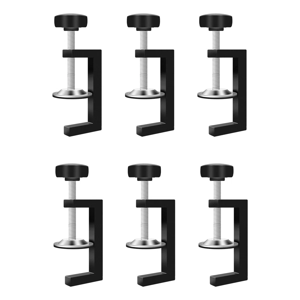 6 Pezzi Morsetti a C,Morsetti a C Resistenti 15 – 60 mm, Morsetto da Tavolo ad alte Prestazioni,Morsetti a Vite Regolabili,Morsetti da Tavolo,Universali,Camera da Letto, Cucina,Bagno,Scaffalatura