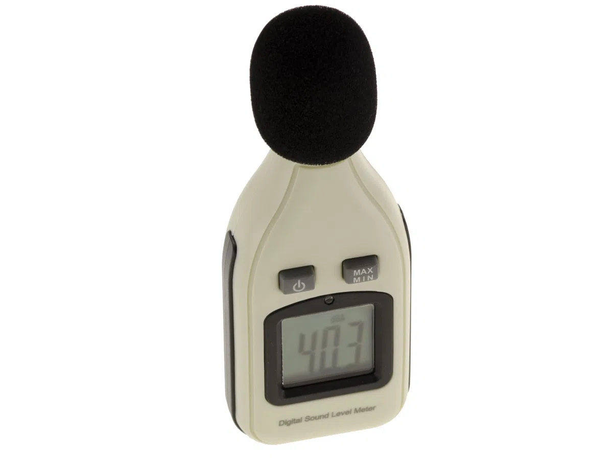 KALEA-INFORMATIQUE Fonometro digitale Decibelmetro da 30dBA a 130dBA con precisione di 0,1dB e memoria Min/Max.