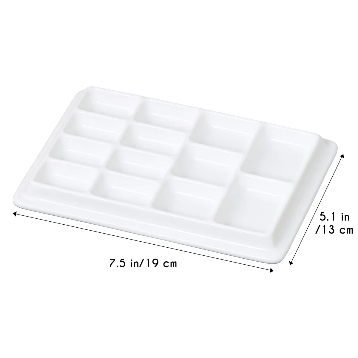 Tavolozza Acquerelli in Ceramica con 13 Pozzetti, Tavolozza per Pittura ad Acquerello, Vassoio di Miscelazione in Porcellana per Artisti
