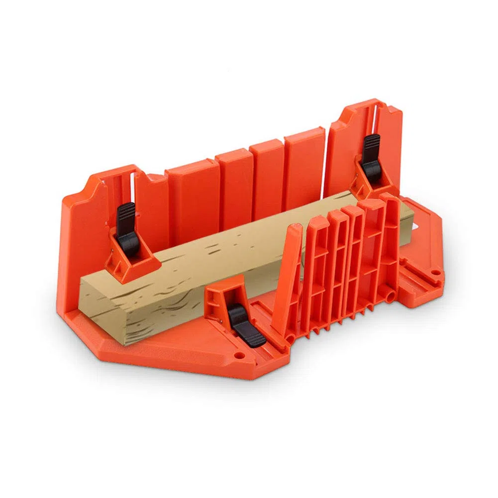Mitre Box, scatola di plastica per potatura, a mano, strumento per la lavorazione del legno, con morsetto