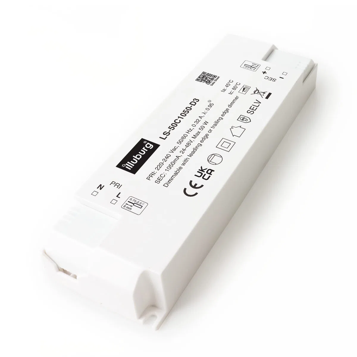 Trasformatore LED Dimmerabile TRIAC 1050mA Corrente Costante 25W - 50W per Lampada LED Alimentatore Driver