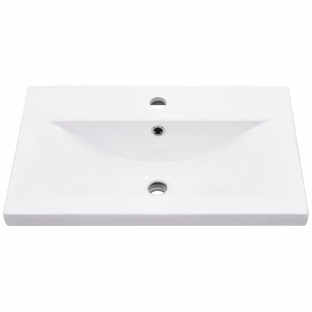vidaXL Telaio per Lavabo da Bagno con Lavabo Integrato Nero in Ferro