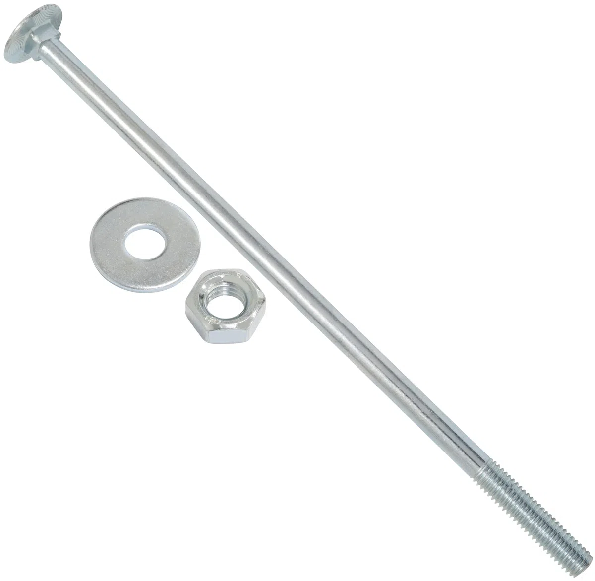 AERZETIX Set di 15 bulloni viti a testa tonda con quadro sottotesta M8x200mm / rondelle e dadi M8 / acciaio zincato/per fissaggio e assemblaggio