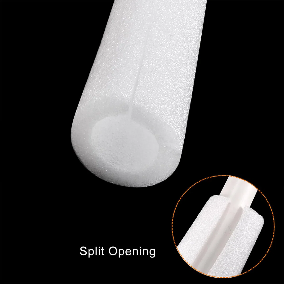 QUARKZMAN 4Pcs Tubo Di Schiuma Isolante Per Tubi Tubo Rivestimento Diviso 10mm (3/8 Pollice) ID 22mm OD 3ft Protezione Dal Gelo Per Tubo Di Rame Bianco
