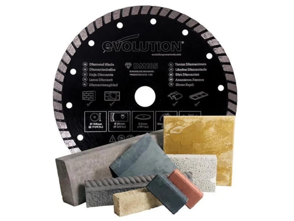 Evolution Power Tools Disco diamantato, 185 mm, nero