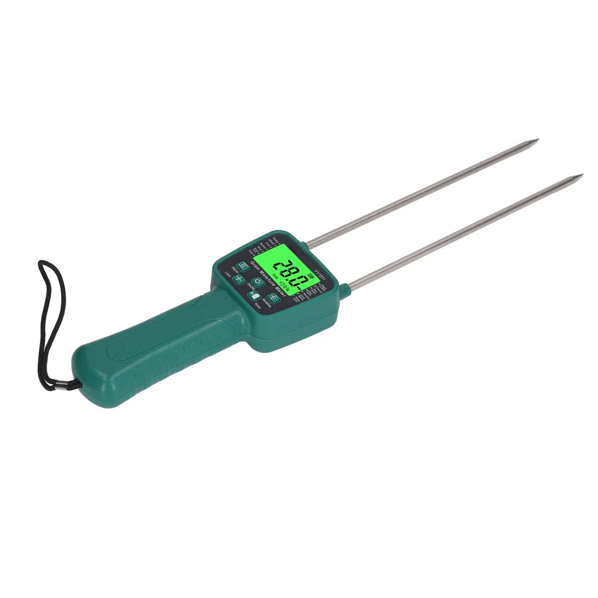 Misuratore Di Umidità Per Fieno Con Trasmissione Vocale, Display LCD Digitale Tester Per Foraggio Grano Soia, Sonda Portatile Per Agricoltura Intelligente Misura 14 Colture Tra Cui Mais