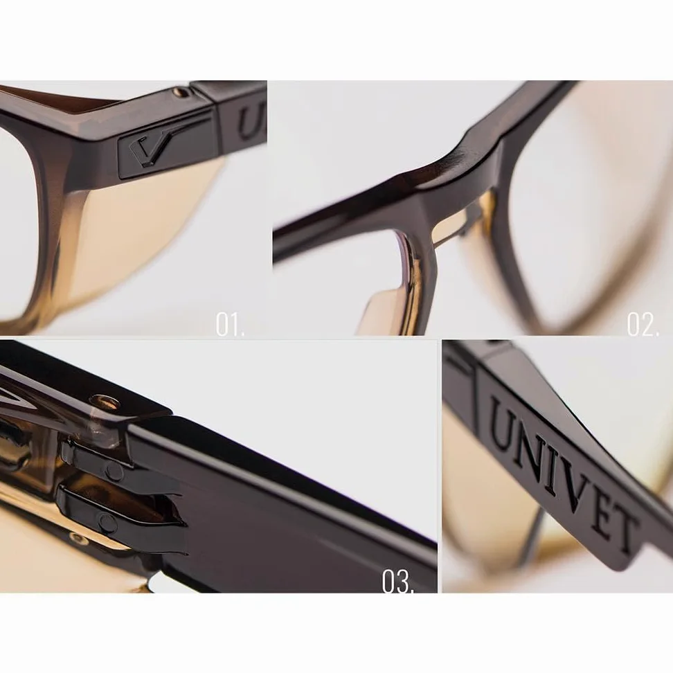 UNIVET Occhiali di protezione Diamond/After Dark EN 166, lente trasparente +1 PC