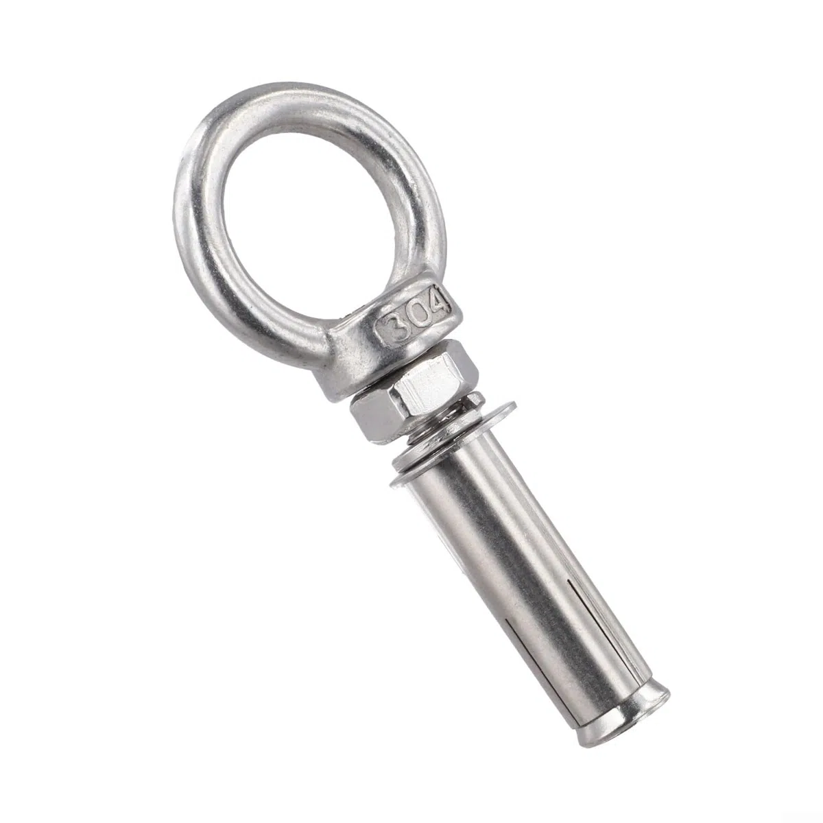 Bulloni ad espansione in acciaio inox 304 con anelli, tasselli da parete, viti a occhiello, misure disponibili 50 150 mm, resistenti (M10x60)