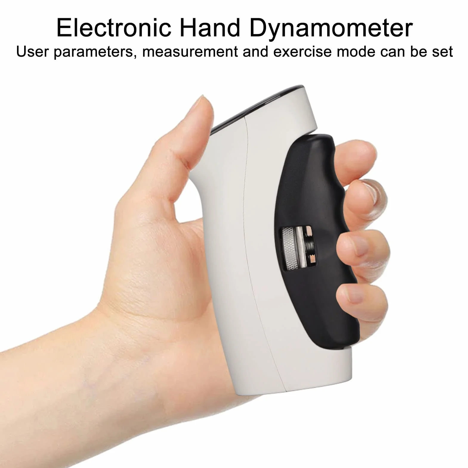 Asixxsix Tester di Resistenza alla Presa, Display a LED Auto Cattura Elettronico Dinamometro Mano Regolabile Distanza Mano Digitale Mano Grip Training Gauge per Sport casa Scuola Clinica