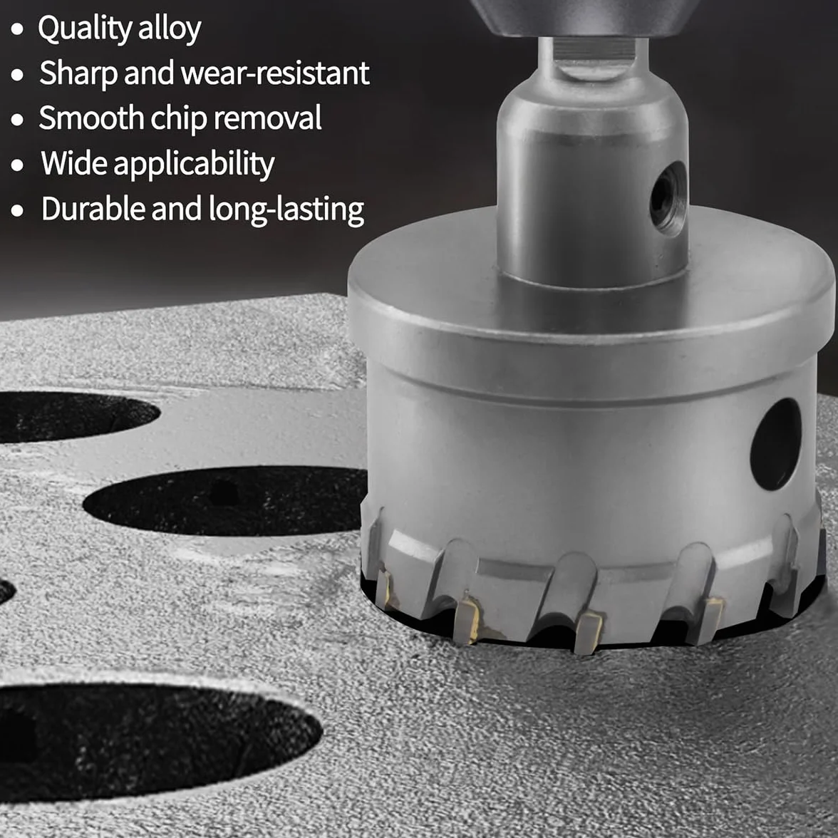 25mm Seghe a Tazza Metallo in Carburo, Professionale TCT Frese a Tazza per Metallo, Acciaio Inossidabile, Ferro, Alluminio, Ottone, Plastica