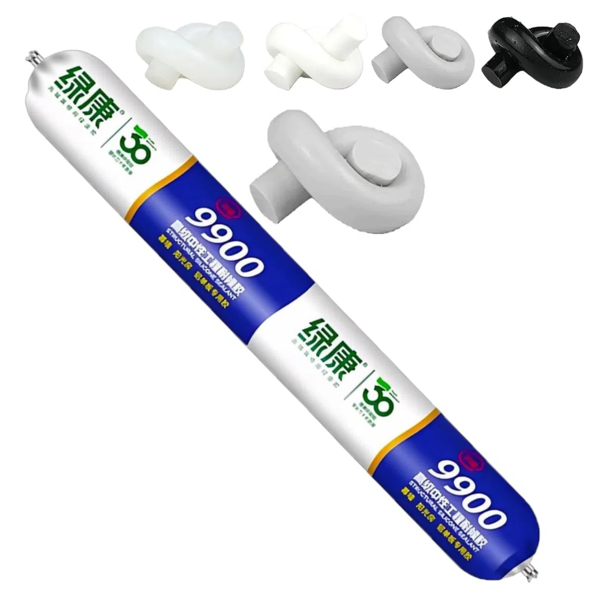 9900 silicone waterproof sealant, sigillante siliconico impermeabile, soluzione permanente per crepe su tetti e pareti, resistente allo strappo e all'allungamento (Grigio,1Pcs)