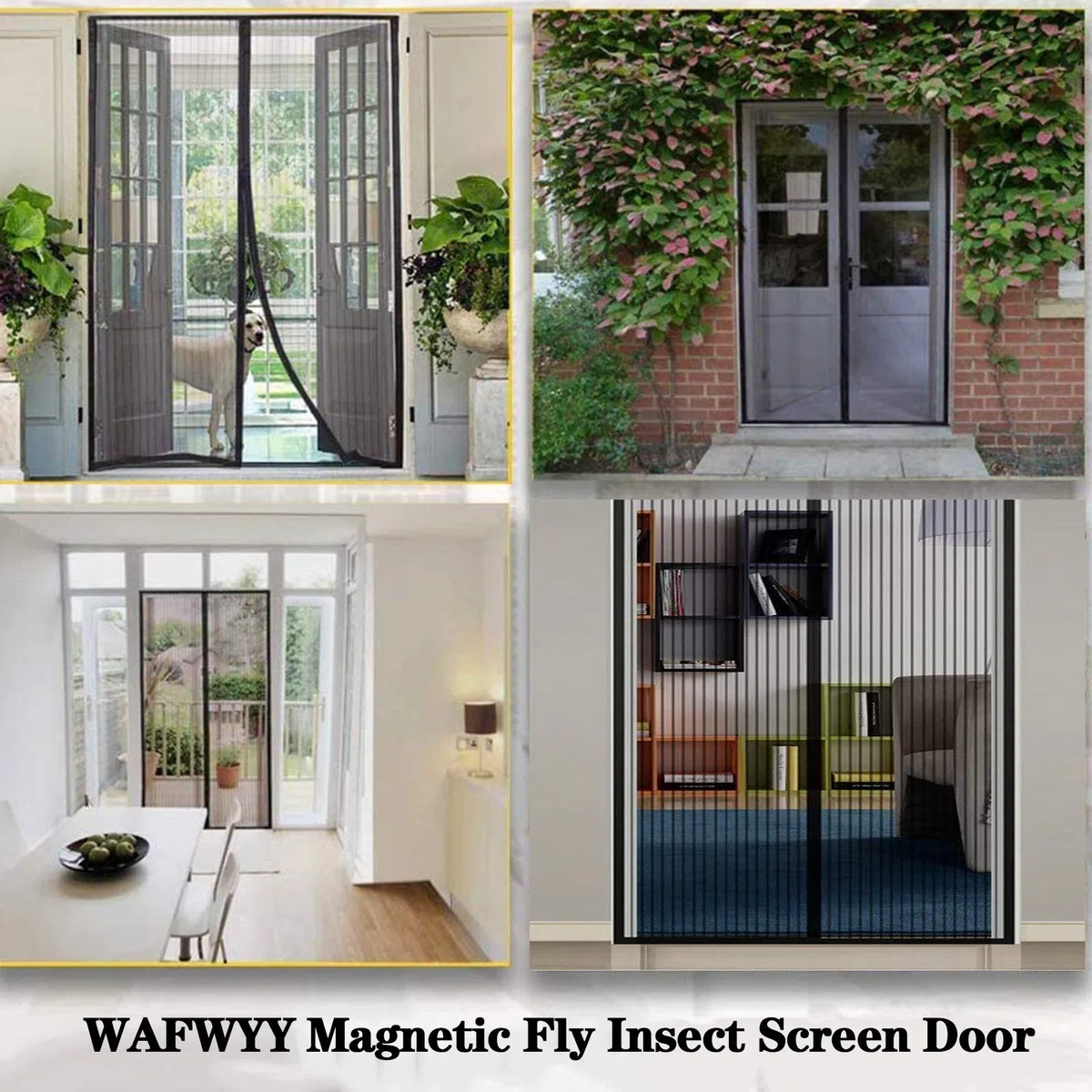Protezione Per Zanzariera Per Zanzariera Per Zanzariera, Installazione Dell'adesivo Per Tende Magnetiche Senza Perforazione, Chiusura Magnetica Per Zanzariera, Telaio Completo,