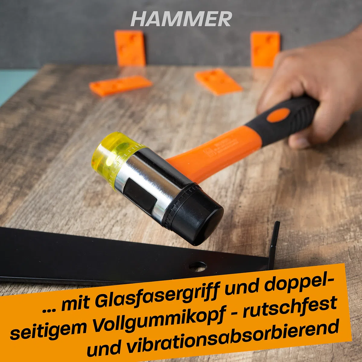 Hinrichs Set per la Posa di Laminati - Set Completo da 46 Pezzi - Attrezzi per la Posa di Pavimenti - Parquet, Pavimenti in Vinile, Pavimenti in Laminato - Accessori per la Posa di Pavimenti