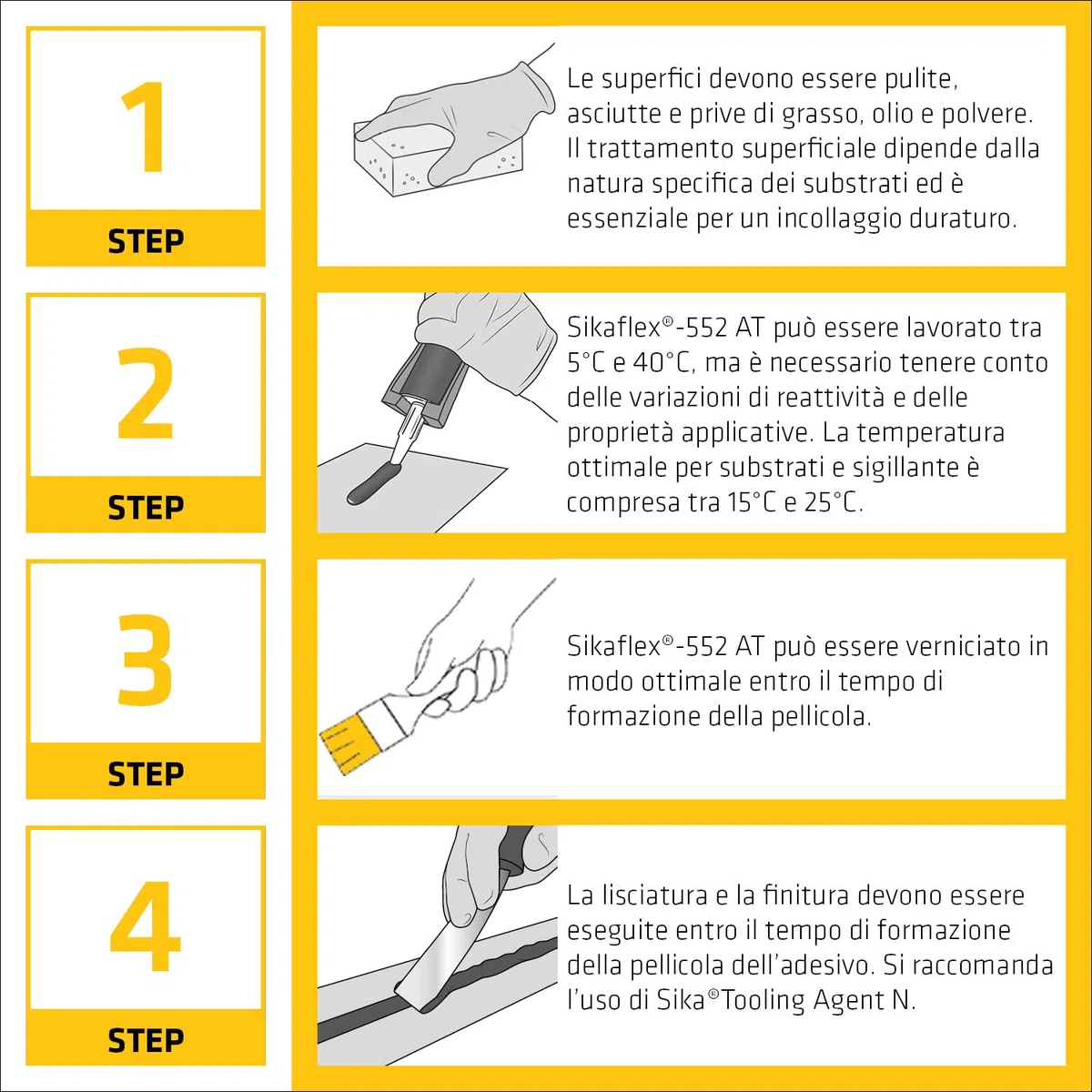 SIKA - Adesivo elastico per veicoli - Sikaflex 552 AT, Nero - Qualità elevata per assemblaggio metalli e plastiche - Tenuta sicura e verniciabile su strada - 300ml