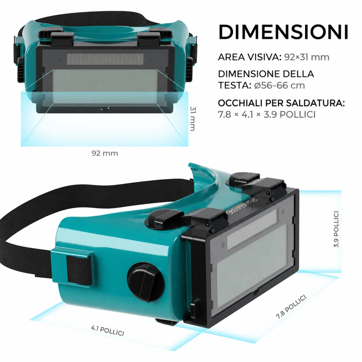 SPARGOS Occhiali Da Saldatura Auto-oscuranti, Casco Per Saldatori Solare, Protezione Degli Occhi Con Lenti Ribaltabili Per Taglio A Torcia A Gas