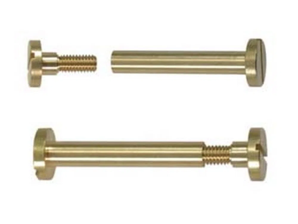 25PZ VITI A CANNOCCHIALE IN OTTONE - ? mm.6x30h. - testa ? mm.12 - vite ?.mm.5x11 MA