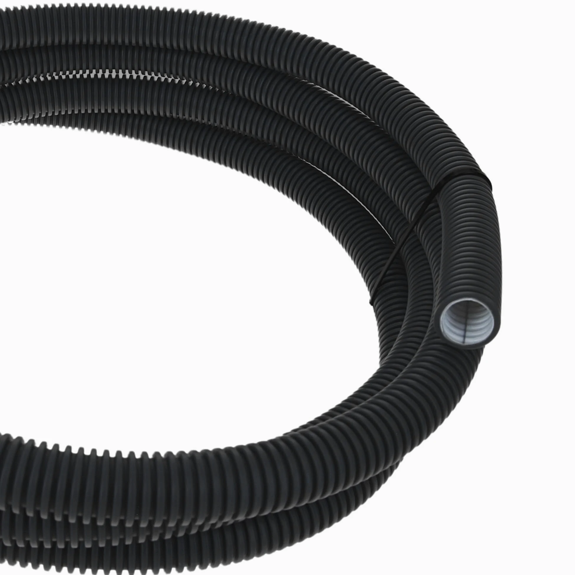 Kalitec - Tubo ondulato elettrico, 10 m, 320 N, NW 20, AD 20,0 mm, ID 14,1 mm, nero, ignifugo, resistente agli urti, resistente alla pressione, per interni, esterni, posa e calcestruzzo, protezione
