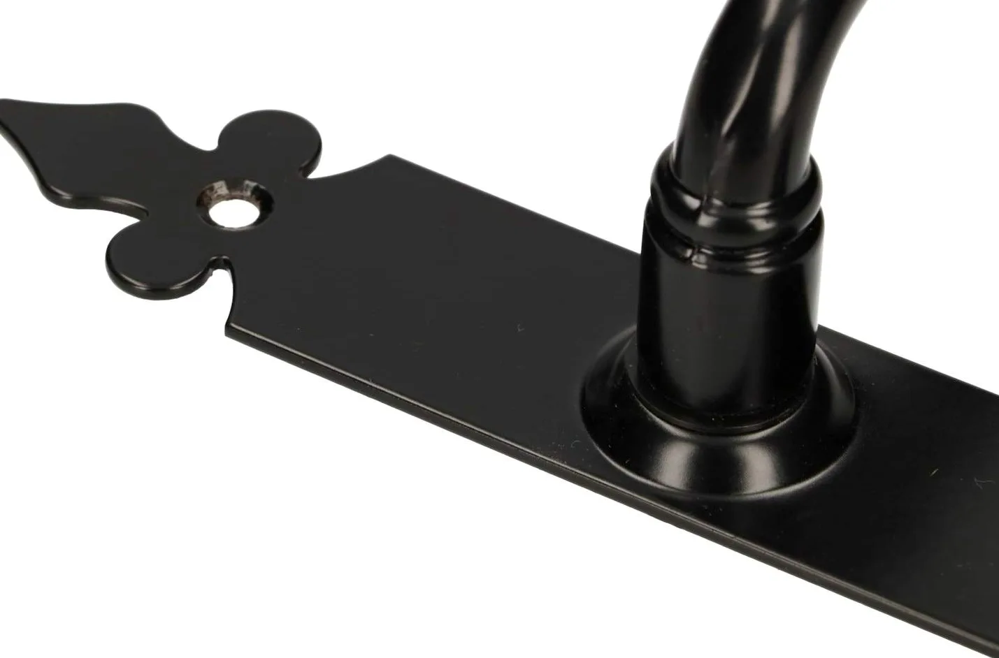 KOTARBAU Maniglia per porta, 90 mm, PZ/BB, colore nero, universale, per interni ed esterni, in ferro battuto, antiruggine (BB)