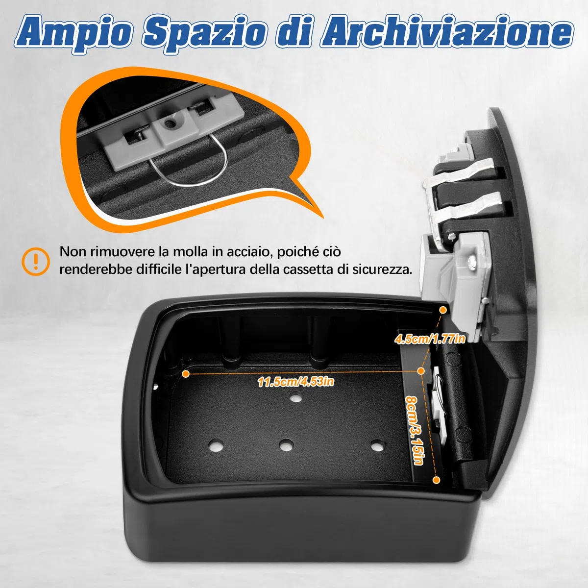 Cassetta Sicurezza Chiavi, Cassaforte per Chiavi Grande, Cassaforte Chiave Combinazione, Key Lock Box Custodia 4 Cifre e Lucchetto per Esterno Casa Garage Ufficio Palestra (nero)