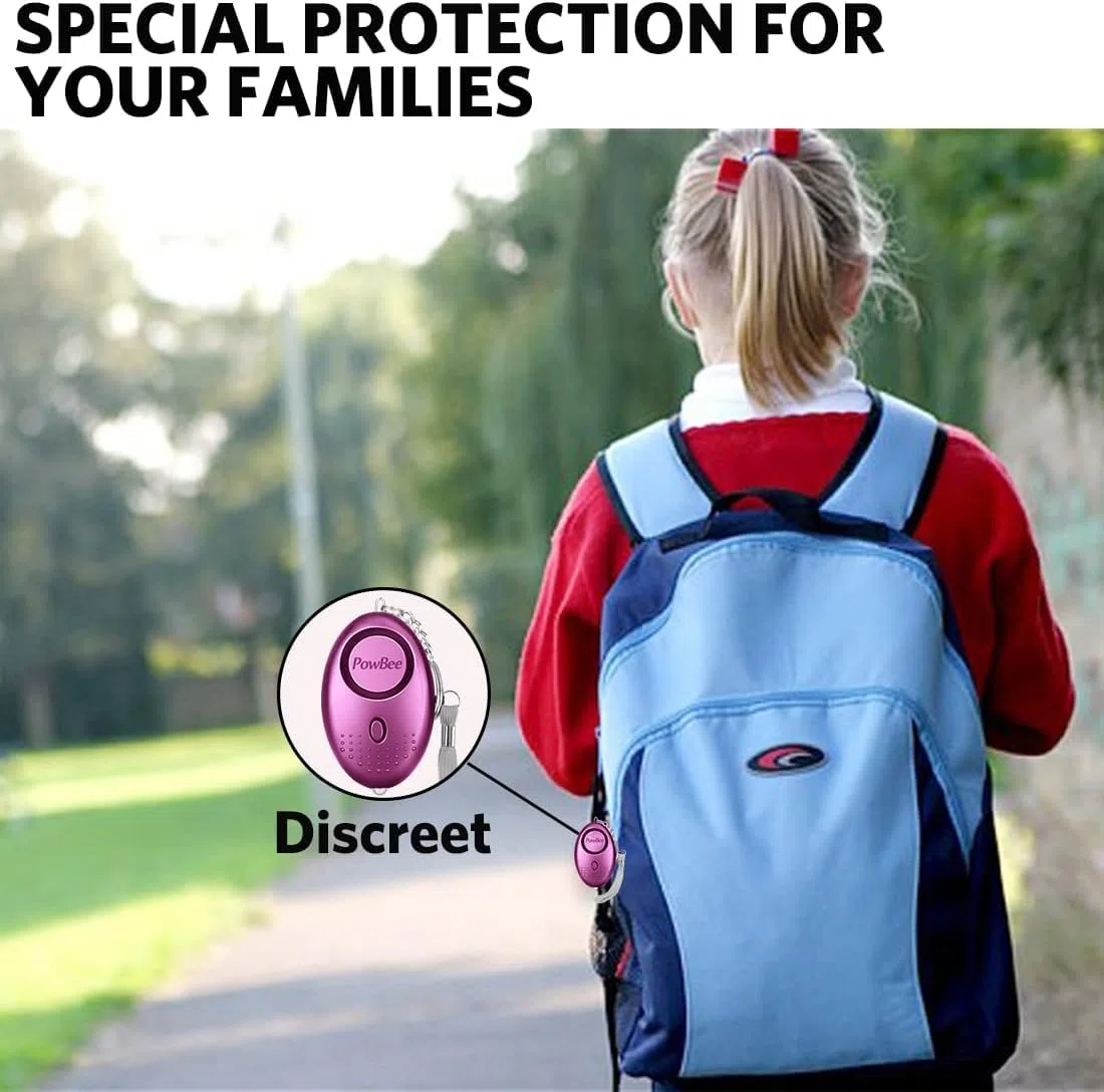 Allarmi personali da donna, confezione da 3 pezzi, riutilizzabili, approvati dalla polizia, 150 dB, con luce LED, piccoli allarmi di sicurezza personali per donne, ragazze, bambini e anziani