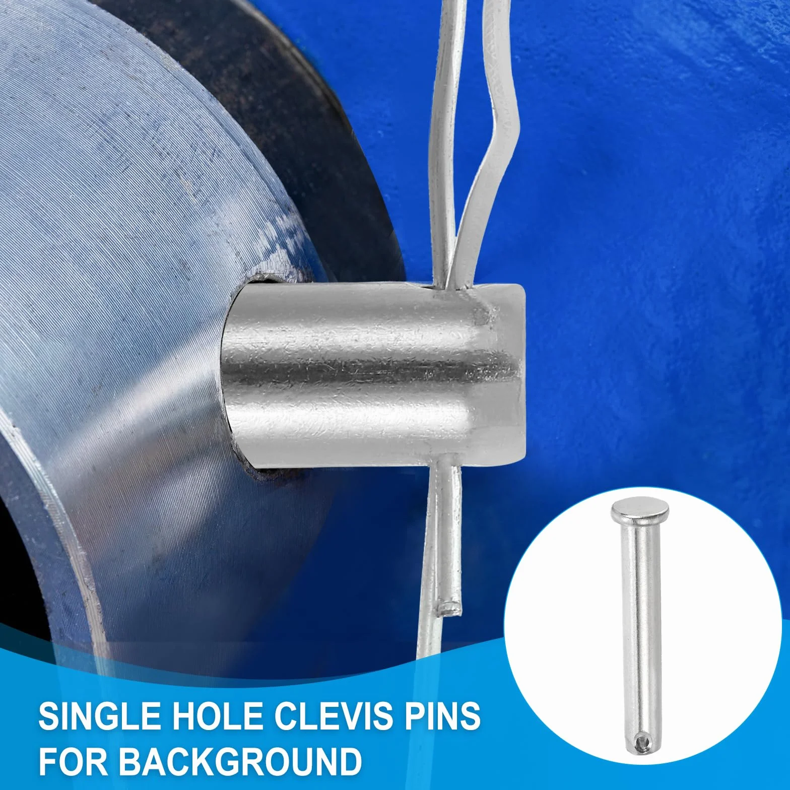 PATIKIL 10 x 120mm Spille a Foro Singolo, 4 Pz Acciaio Inossidabile 304 con Testa Piatta per Serratura a Spina per Sistemi Cardini, Argento