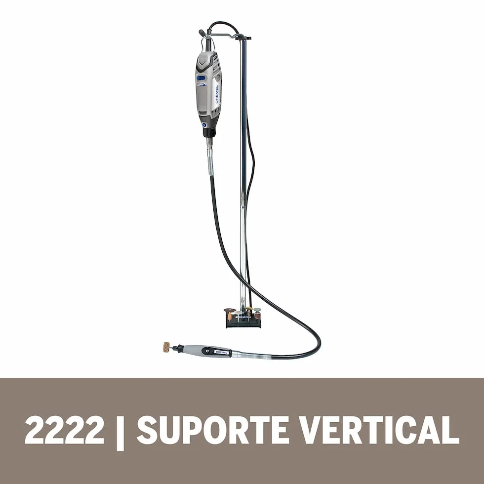 Dremel 2222 Flex Shaft Tool Holder, supporto per utensili ad albero flessibile con altezza regolabile da 300 a 170 mm per tenere l'albero flessibile